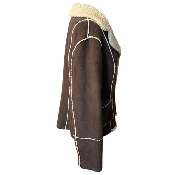 Marvin Richard’s Shearling Jacket In Coffee Brown Size Large - Picture 11 of 11